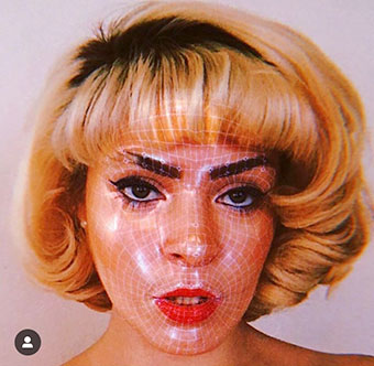 maska ​​za lice na Instagram Stories
