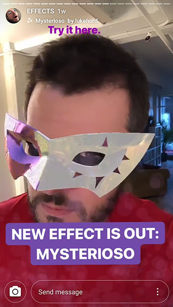 kako dodati nove maske u instagram
