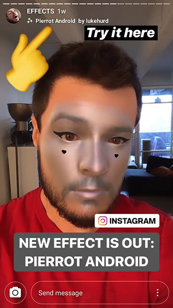 kako dodati nove maske instagram - pierrot