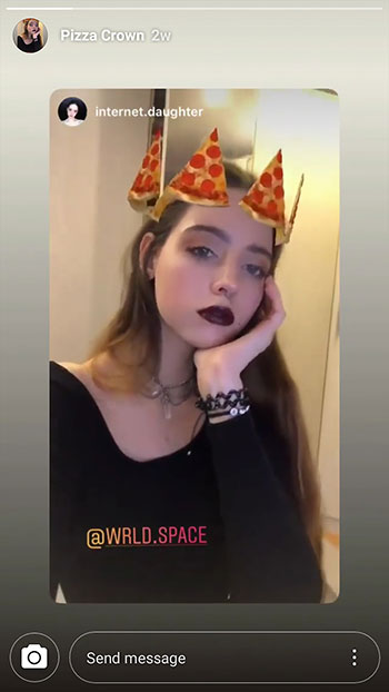 kako skinuti maske instagram - pizza kruna