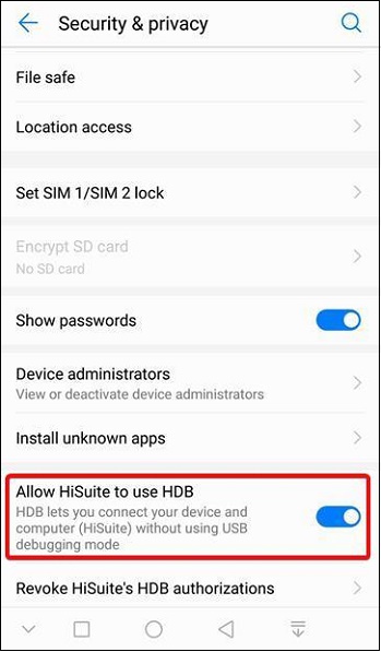 Dopusti HiSuite-u da koristi ADB