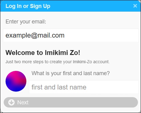 Registriraj se Imikimi Zo