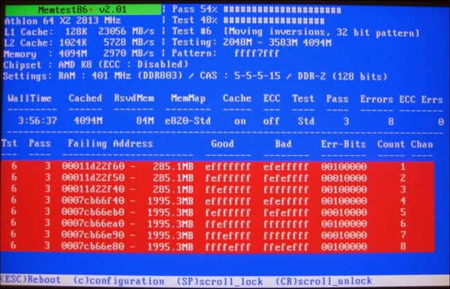 Provjera RAM-a s MemTest86 Utility