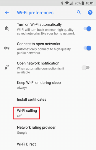 Isključivanje Wi-Fi poziva na čast