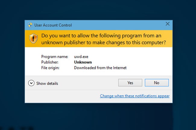 UAC poruka u sustavu Windows 10