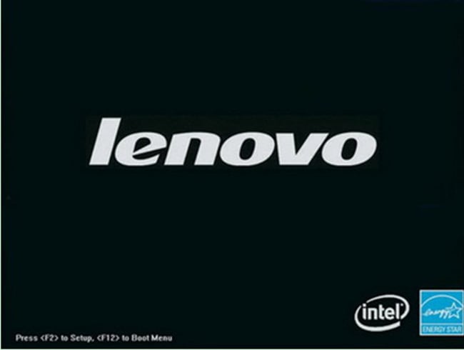 Zaslon za pokretanje prijenosnog računala Lenovo